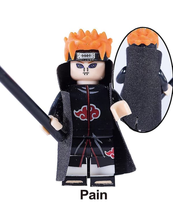 8 stk. Naruto Helte Puslespil Samlelegetøj Plastik Samling Børne Byggeklods Minifigur Legetøjsmodel