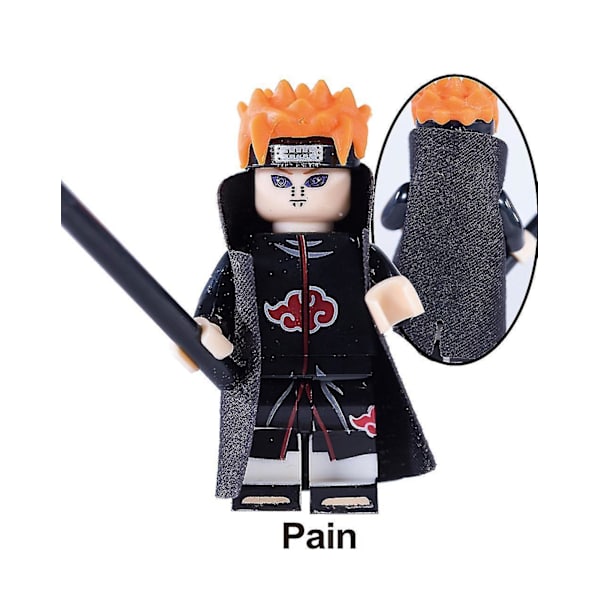 8pcs Naruto Heroes Puzzle Assembling Toy Plastic Assembling Child Building Block Minifigure Toy Model
