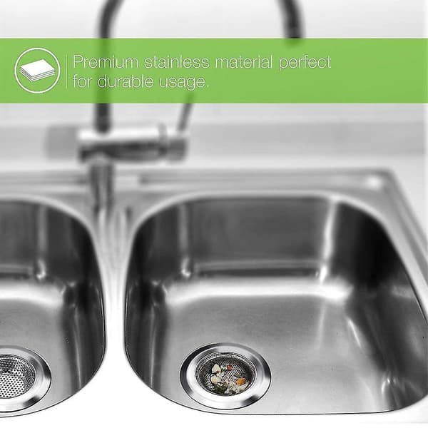 2 Pcs Kitchen Sink Strainer Basket Stainless Steel Sink