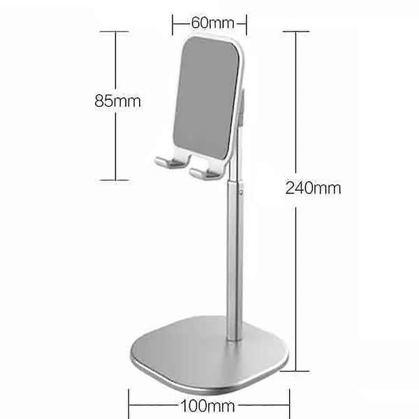 Dobbelt Roterende Aksel Foldbar Desktop Lazy Mobiltelefon Ipad Com k1Silver