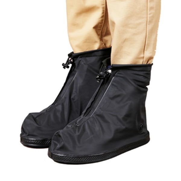 Waterproof Shoe Cover Rain Boot Galoshes With Zipper And Reflector XL