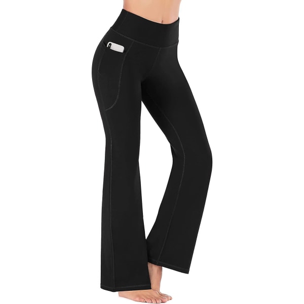 Yoga Pants Compatible With Women With Pockets High Waisted Workout Pants Compatible With Women Bootleg Work Pants Dress Pants Black X Large