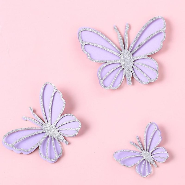 Butterfly Cake Toppers Happy Birthday Cake Cupcake Toppers Wedding Birthday Party Cake Decorations C03