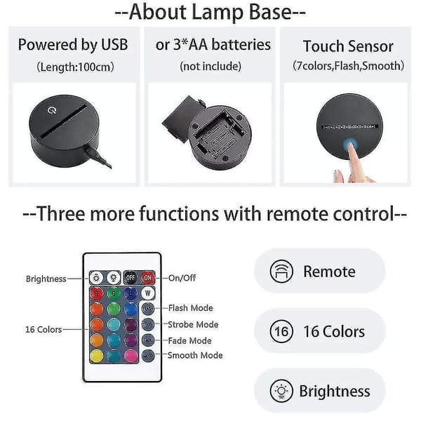 Atmosphere 3d Illusion Desk Lamp Anime Touch Sensor Night Projector Light Chainsaw Man Nightlight Kids Gift Smart Phone Control