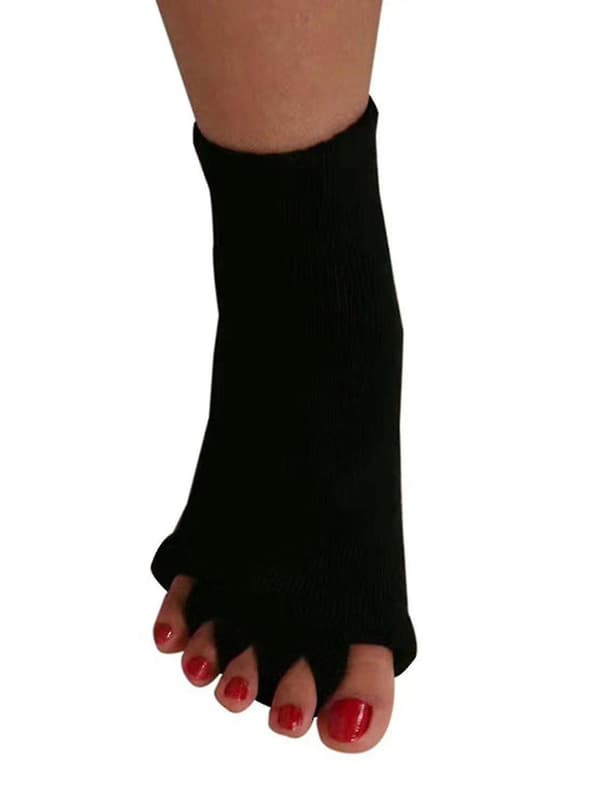 Yoga Open Toe Socks Five-finger Separator Foot Alignment Socksblack
