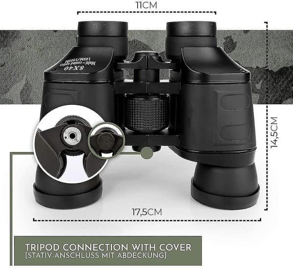 8x40 Binoculars - With Carrying Case And Polishing Cloth, Adult Bird Watching Binoculars