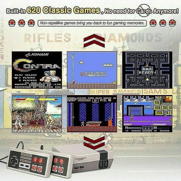 Built-in 620 Retro Mini Nes Tv Video Game Console Classic Games