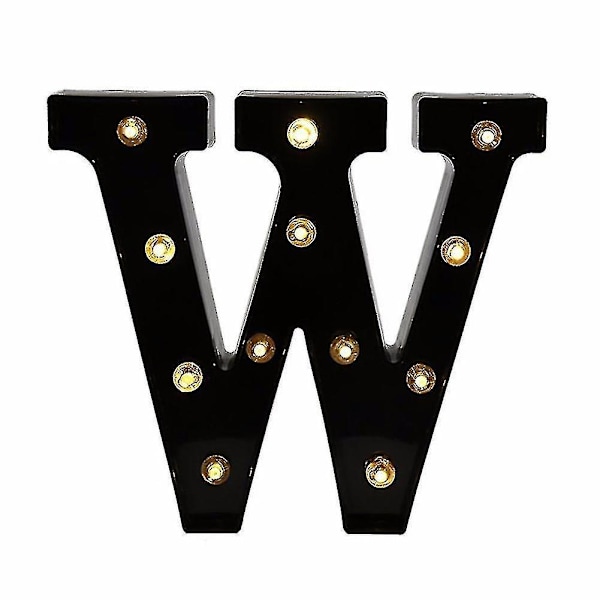 Newly Design Led Letters Lights 26 Alphabet Black Decorative Marquee Lamps For Wedding Party W