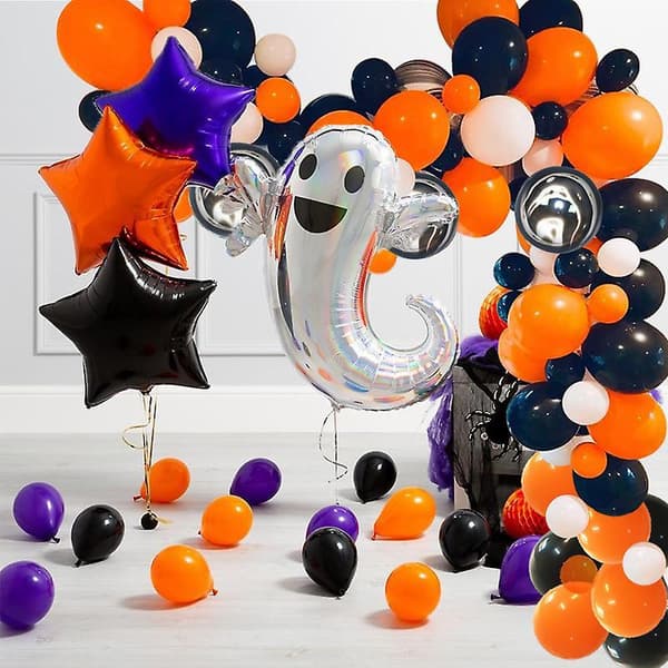 Halloween Latex Balloon Set Balloon Arch Ghost Festival Shape Balloon Pull Flag
