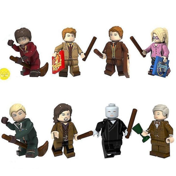 8pcs Harry Potter Series George Luna Sirius Voldemort Assembled Building Block Minifigure Toy