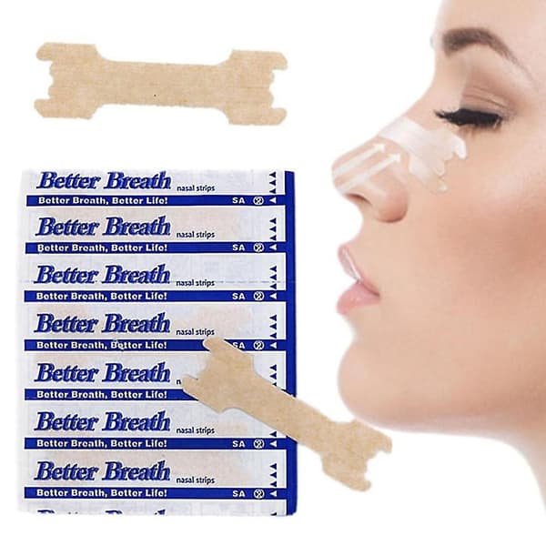 100pcs Better Breath Plasters Nasal Strips Anti-snoring Sleeping Aid Ventilation Nose Tape
