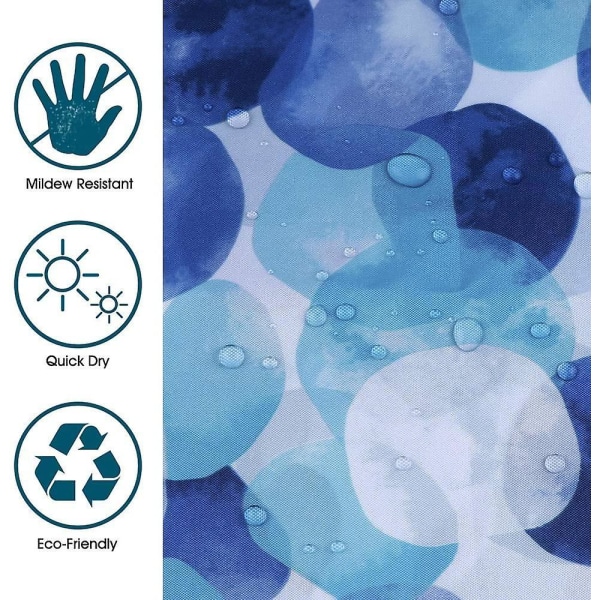 The Shower Curtain Set Bathroom Fabric Is Waterproof, Colorful And Interesting, Standard Size 72 X 72 (blue Petals)...