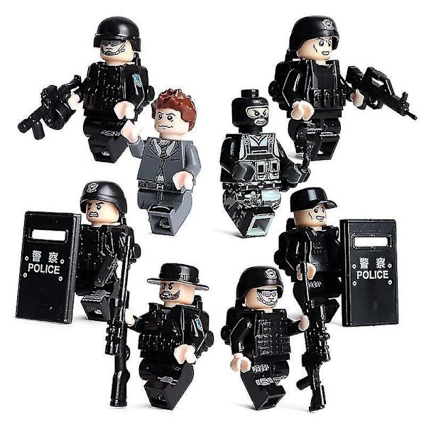 Panther Commando With Weapons Assembling Blocks 8pcs