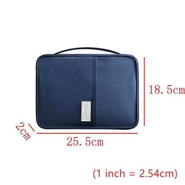 Waterproof Travel Passport Wallet & Documents Organizer Portable Zipper Case black