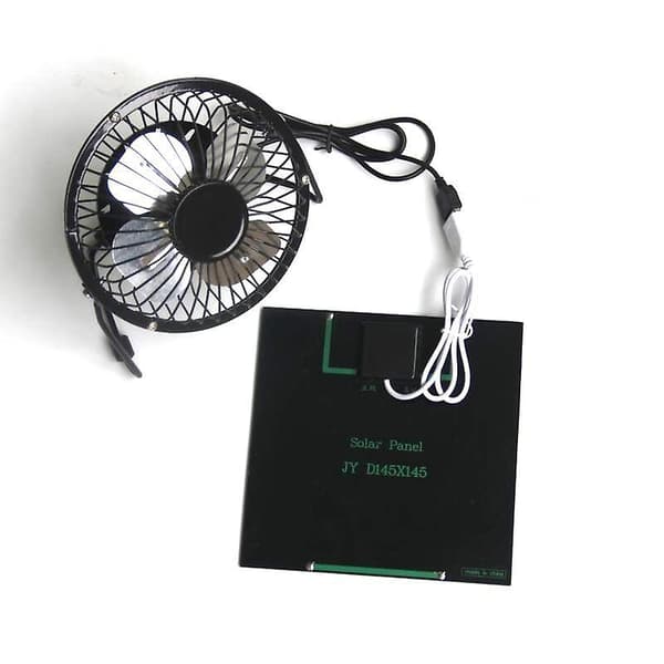 4/6/8 Inch Usb Solar Panel Powered Fan Portable For Outdoor Home Cooling Ventilation 4inch