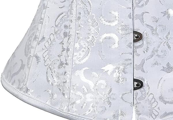 Dame Snøring Bonet Underbyste Midjetrener Korsett White M