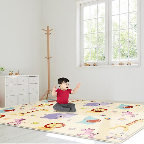 Baby Crawling Mat Waterproof Thick Nursery Rug Large Rectangular Kids Carpet 180x150x0.5cm