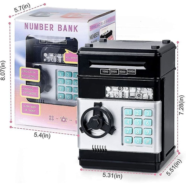 Money Box For Kids Ages 3-12 Money Bank Piggy Bank For Boys Girls Atm Password Gift