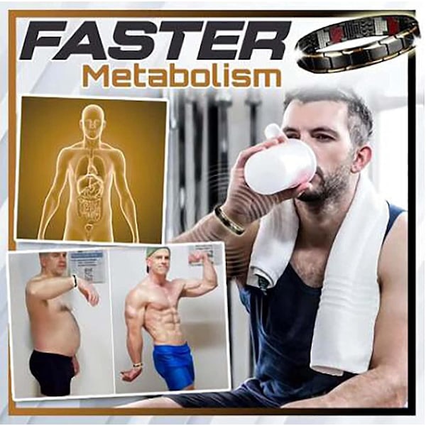 Men's Magnetic Bracelet Circulation Therapy Healthy Slimming Masculinity,magnetic Therapy Fit Plus Bracelet, Detachable Weight Loss Bracelet