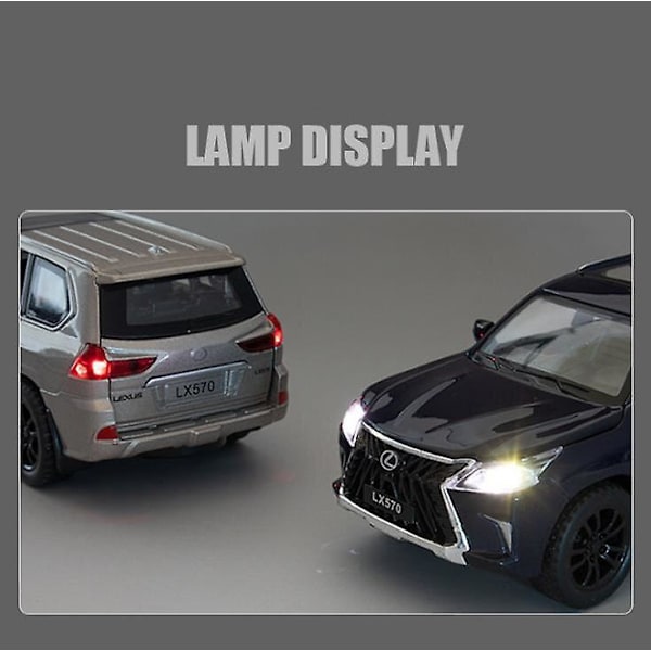 1:32 Leluauto Erinomainen Laatu Lx570 Maastoauto Metalliauto Lelu Seosauto Deep Blue