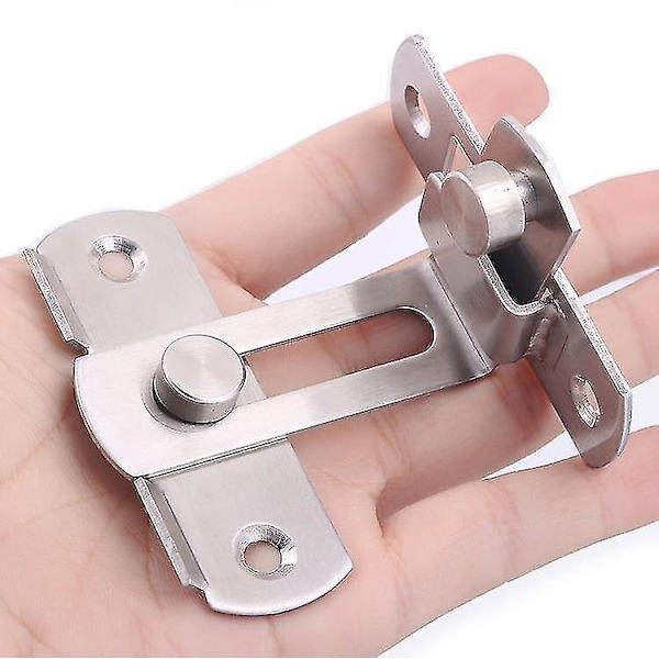 Stainless Steel 90 Degree Sliding Door Hasp Latch Locks -security Tools Small