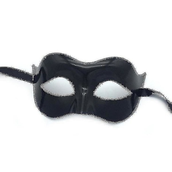 Masker Halloween Sort Maskerade Masker Cool Mænd Voksne Børn Fighter Halv Ansigt Venetiansk Maske Sort