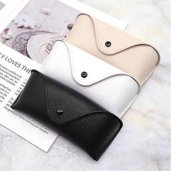 Leather Sunglasses Shell Portable Eye Glasses Bag Protector Box Spectacle Case1pcs-beige