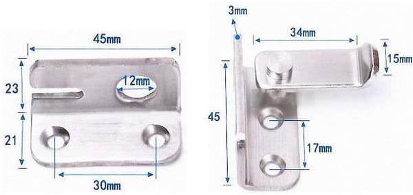 Bolt Door Lock Gate Latch Tiny Padlock Hasp, Stainless Steel Brushed Finish, Open to the Left