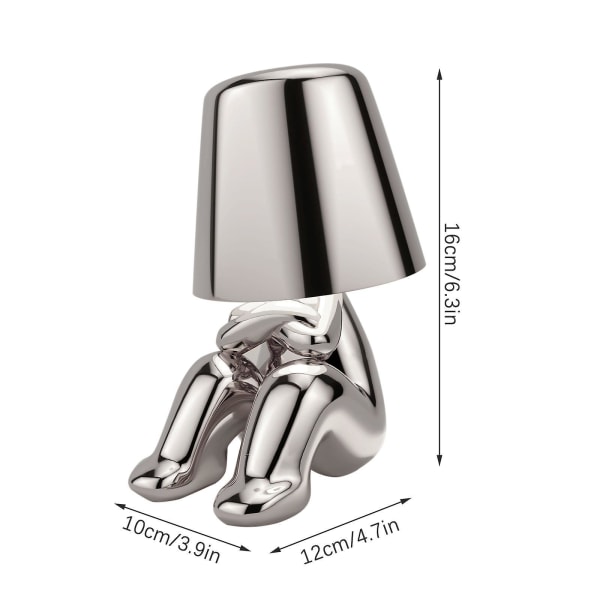 Thinker Lamp Collection Desktop Night Light Silver