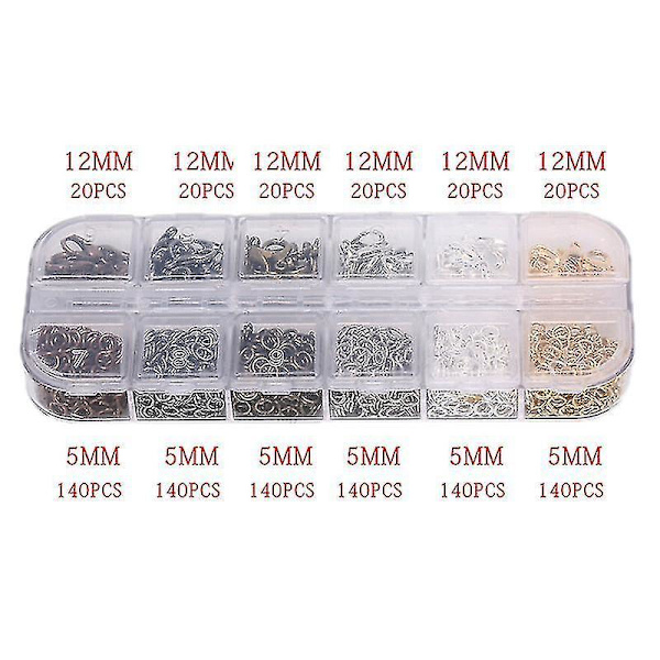 960pcs Jewelry Making Lobster Clasp Hooks Jump Ring For Necklace Bracelet Diy