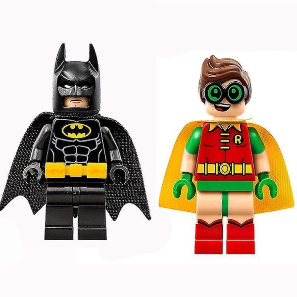 Clown Batman Calendar Man Robin Superhero Minifigures Building Blocks Assembled Educational Toys8pcs