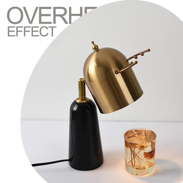 Sort Marmor Top Lamper Boligindretning Justerbart Lys Timer Sød Hjortegevir Aromaterapi Smeltende Voks Lampe EU Plug