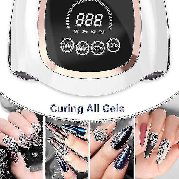 168w Uv Led Lamp For Nail Drying Nail Art Lamp With Memory Function Lcd Display