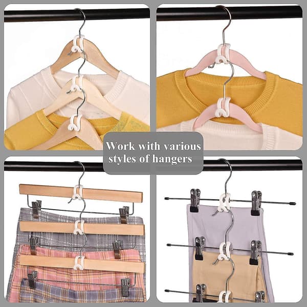30 Pcs Clothes Hanger Connector Hooks Space Saving Coat Hanger Connectors For Wardrobe