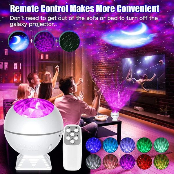 Galaxy Projector, 3 In 1 Night Light Projector With Remote Control