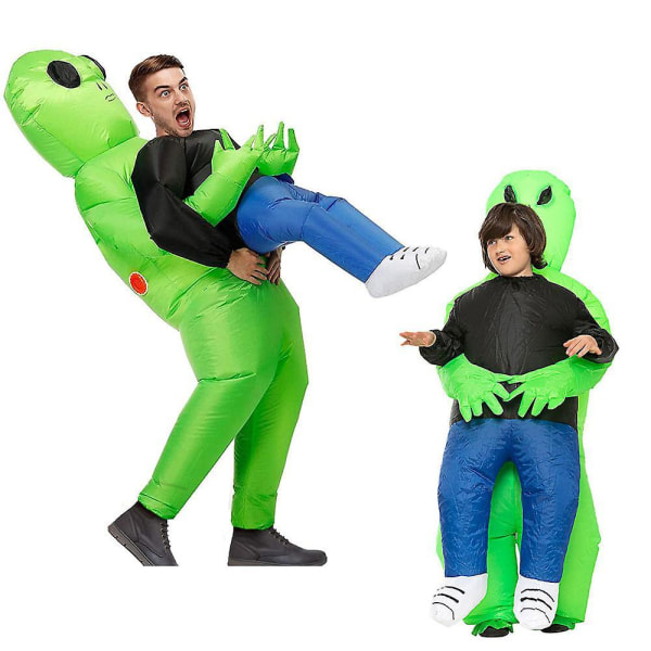 Oppblåsbar Alien Kostyme Barn Voksen Morsomt Halloween Kostyme Cosplay Fantasy Kostyme For Gutt Jente Kid-90cm-140cm