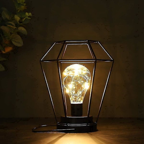 Battery Operated Bedside Table Lamp 21cm High Diamond Cordless Battery Hanging Lamp With Edison Led Bulb For Balcony Home Patio Bedroom Weddings Indoo