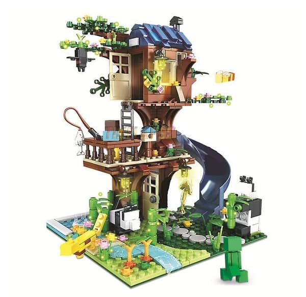 Modern Treehouse Building Blocks Classic Model Sets Bricks Kids Kits