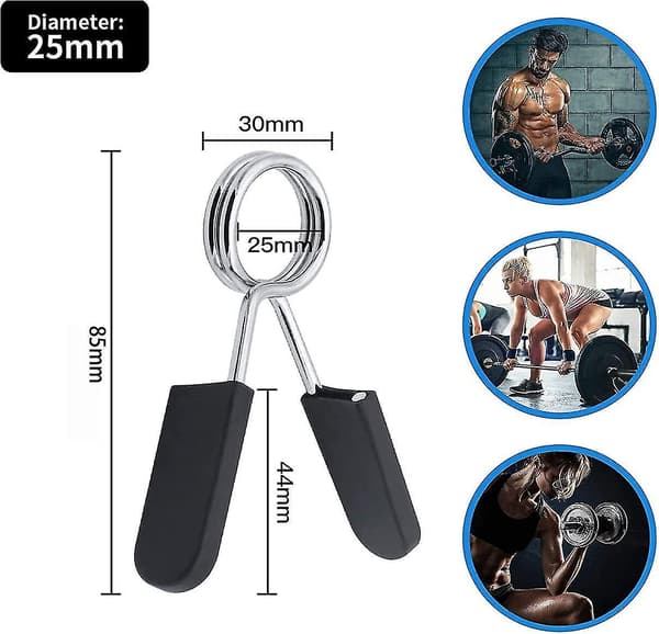 4 Pcs Spring Locking Dumbbell Clamp 25mm Dumbbell Lock, Dumbbell Clamp, Spring Locking, For Bodybuil
