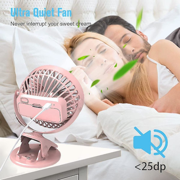 Usb Powered Clip On Fan Small Fan With Sturdy Clamp Quiet