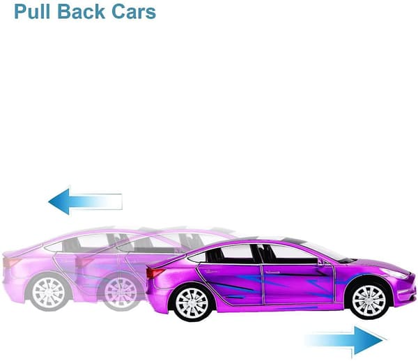 Model 3 Støpt Metall Bil Leke For Barn Purple