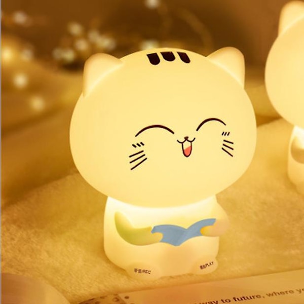 Remote Control Cartoon Silicone Cat Night Light