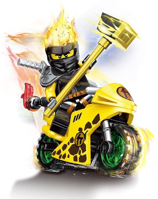 Phantom Ninja Motorcycle Building Block Minifigure 8pcs Building Block Toy