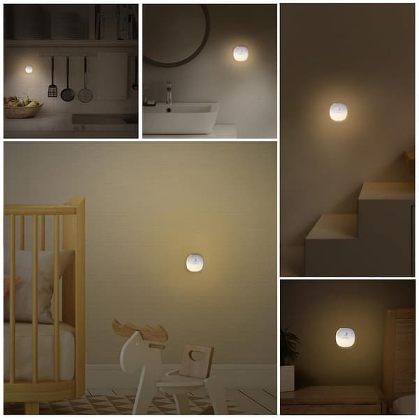Night Light [upgrade], Lyridz Led Warm White Plug In Nightlight With Auto Dusk-to-dawn Motion Sensor, 3 Modes, Adjustable Brightness, Compact Size For