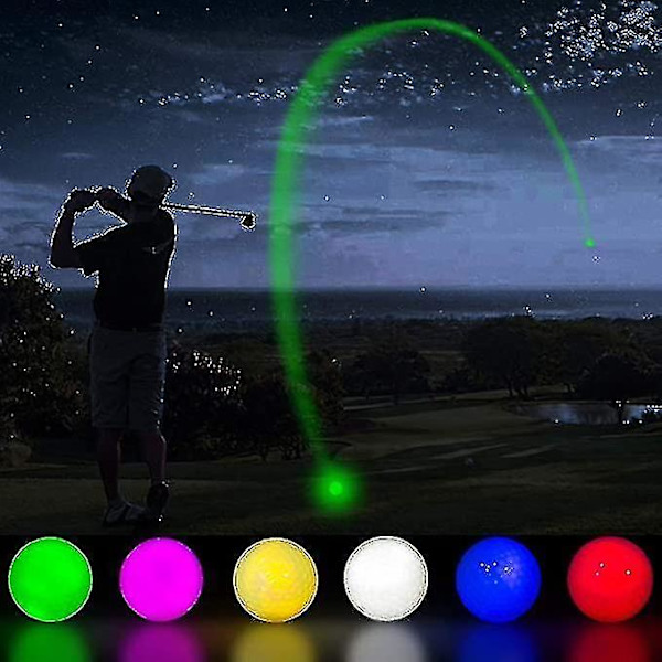 3 stk. Selvlysende Golfbolde Led Golfbolde Selvlysende I Mørke Golf