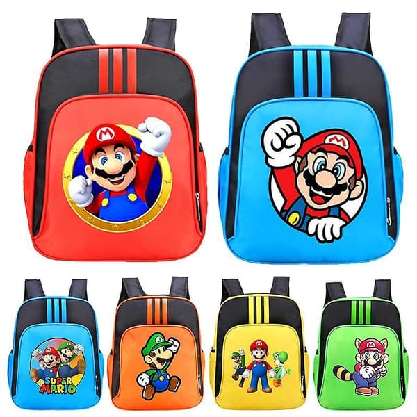 Super Mario Children's School Bag, Cartoon Game Character Series Backpack B