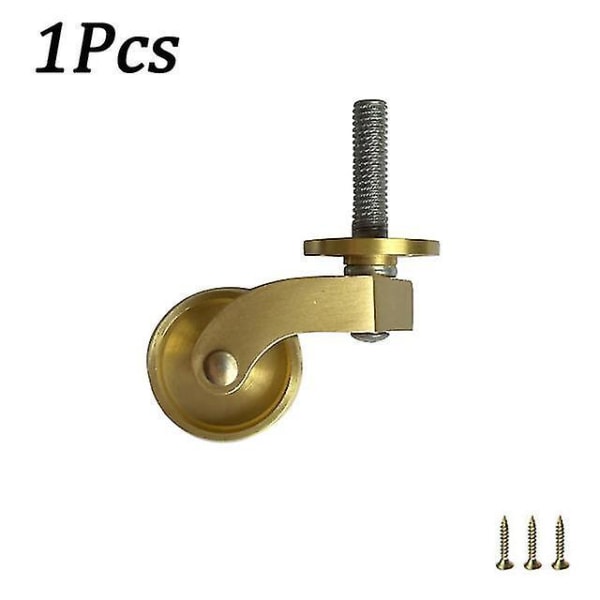 1/4pcs Universal Furniture Caster Antique Casters Wheels Vintage Brass 1pcs