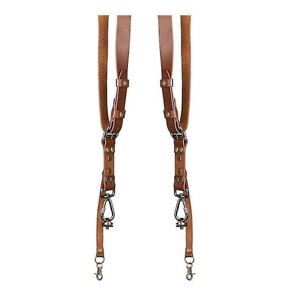 Camera Strap Accessories Dual Camera Shoulder Strap Harness Multi-camera Gear Slr Camera/slr Camera Strap Dual Camera Shoulder Strap Holder Holster BROWN