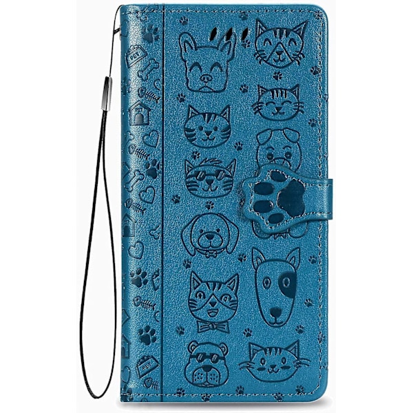 Cover For Iphone 12 Pro / Iphone 12, Mobile Phone Cover Leather Flip Case With Card Slot, Magnet And Stand Function [cat And Dog Pattern] Protective C