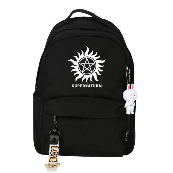 Supernatural Cosplay Backpack Cartoon Student School Shoulder Bag Teentage Laptop Travel Bags Gift 1
